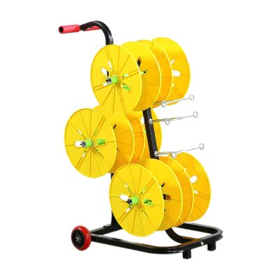 Wire Spool Rack,Bulk Cable Holder Electrical Wire Storage Cart With Wheels,4-disc/6-disc/8-disc Bearing Pay-off Rack(49x47x90cm)