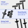 Aroono Heavy Duty Self-Locking Cable Tie Buckle Black, Universal Nylon Zip Ties Holder with Pin & Button Design, UV Resistant for Automotive Repair & Home Garage Use (100 Pairs) view 4