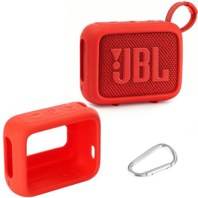 AONKE Silicone Cover Case Compatible with JBL Go 4 Ultra Portable Bluetooth Speaker (Red)