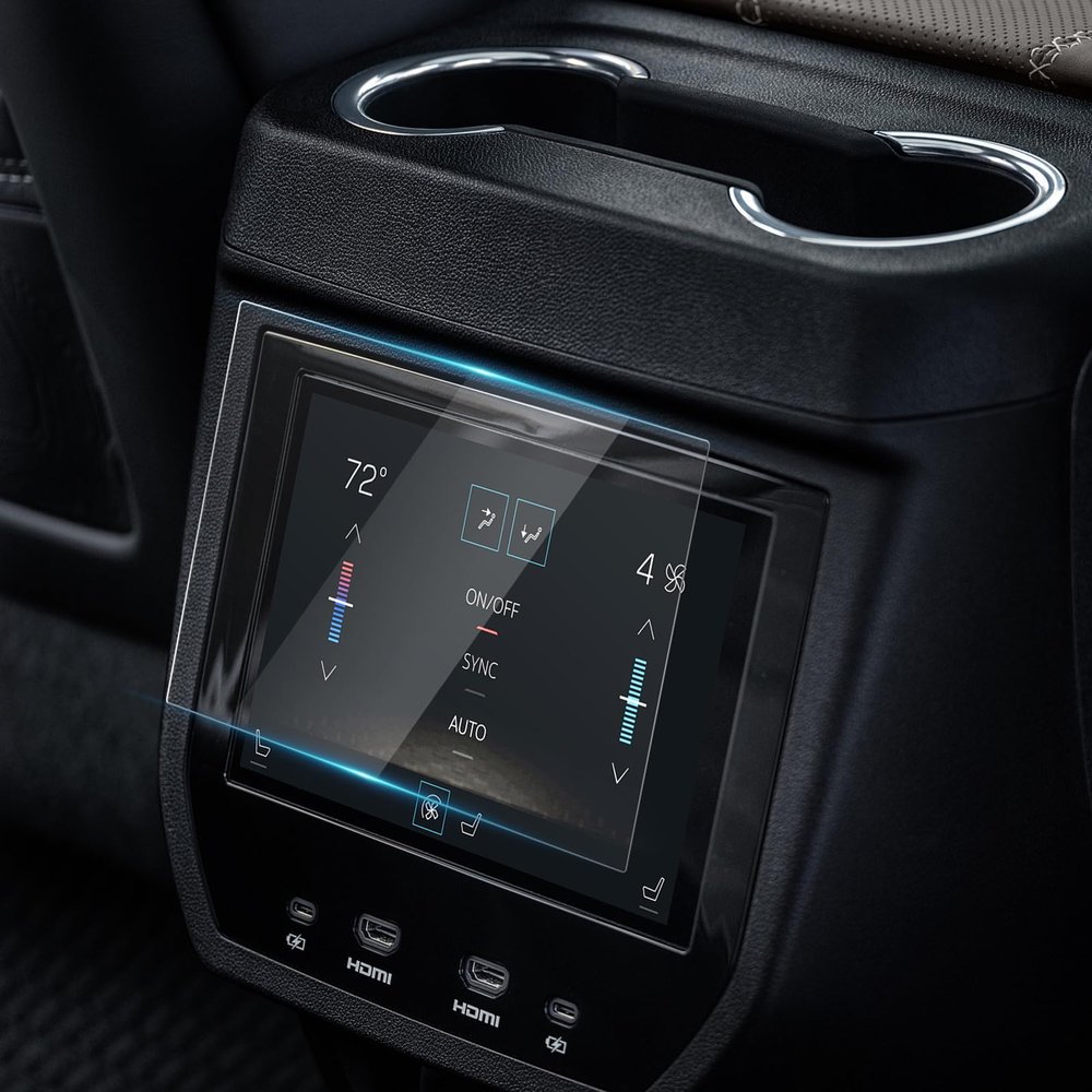 8" HD Tempered Glass 2026 GMC Yukon Rear AC Control Screen Protector for 2025 2026 GMC Yukon XL (AT4 Ultimate/Denali Ultimate) Rear Climate Control Touchscreen Cover 2026 GMC Yukon Denali Accessories