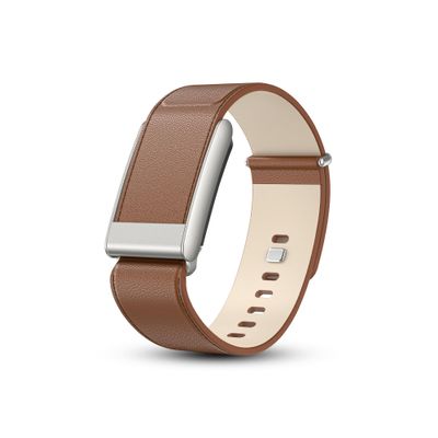 DADO Luxe Tapered Leather Replacement Band Compatible with WHOOP 5.0, One, Peak, and Life Fitness Tracker  Durable & Comfortable | Not for Whoop Gen 4 (Brown Silver, One/Peak)