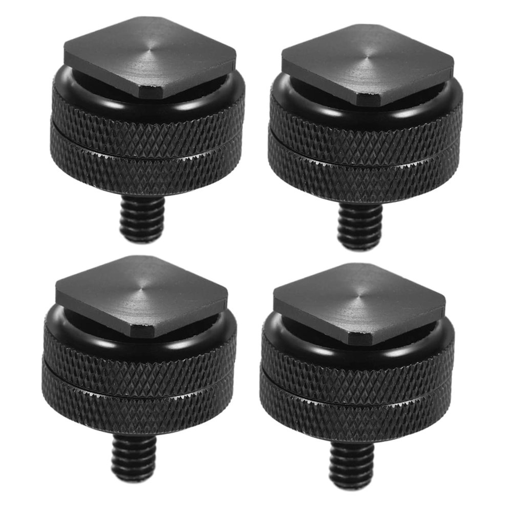 NUOBESTY 4 PCS Dual Screw Hot Shoe Mount Adapter Threaded Camera Flash Shoe Mount for DSLR Microphone Monitor LED Light Accessories