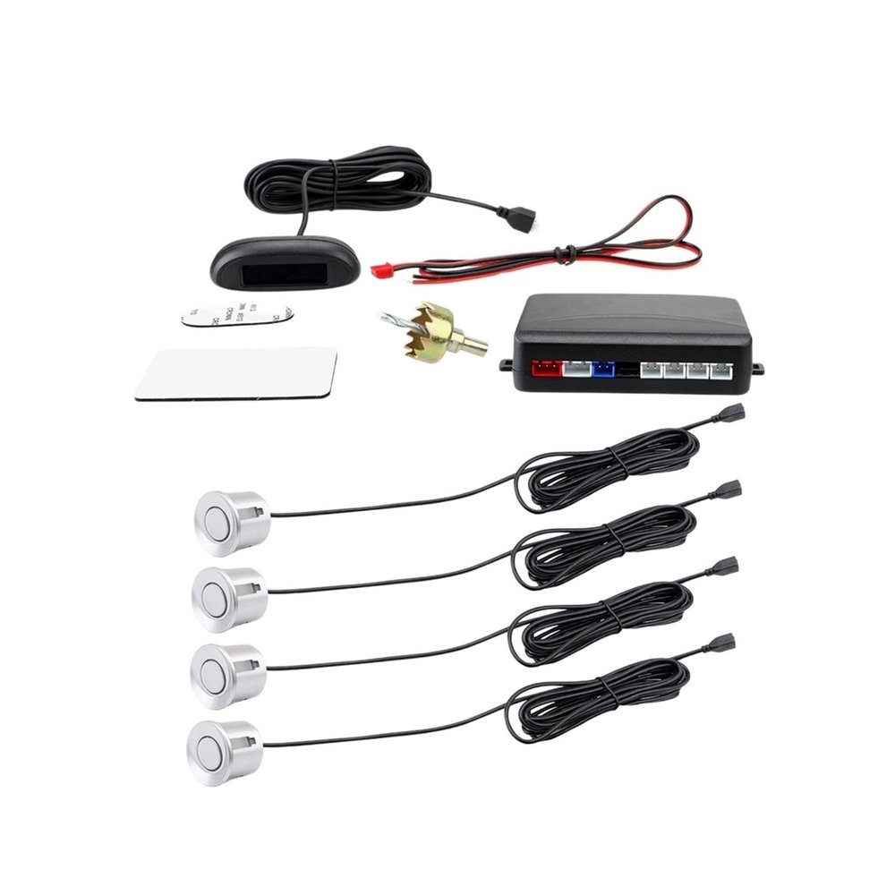 Car Automatic Parktronic Buzzer Detector System Parking Sensor System LCD Cars Parking Sensor 12V DC Car Reversing Radar(B1)