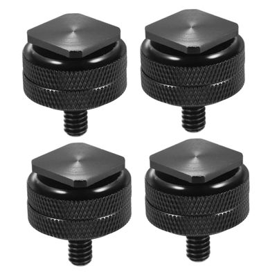 NUOBESTY 4 PCS Double Screw Tripod Adapter for Camera Hot Shoe Mount Flash Shoe Mount Accessory for LED Light Microphone Monitor DSLR Camcorder