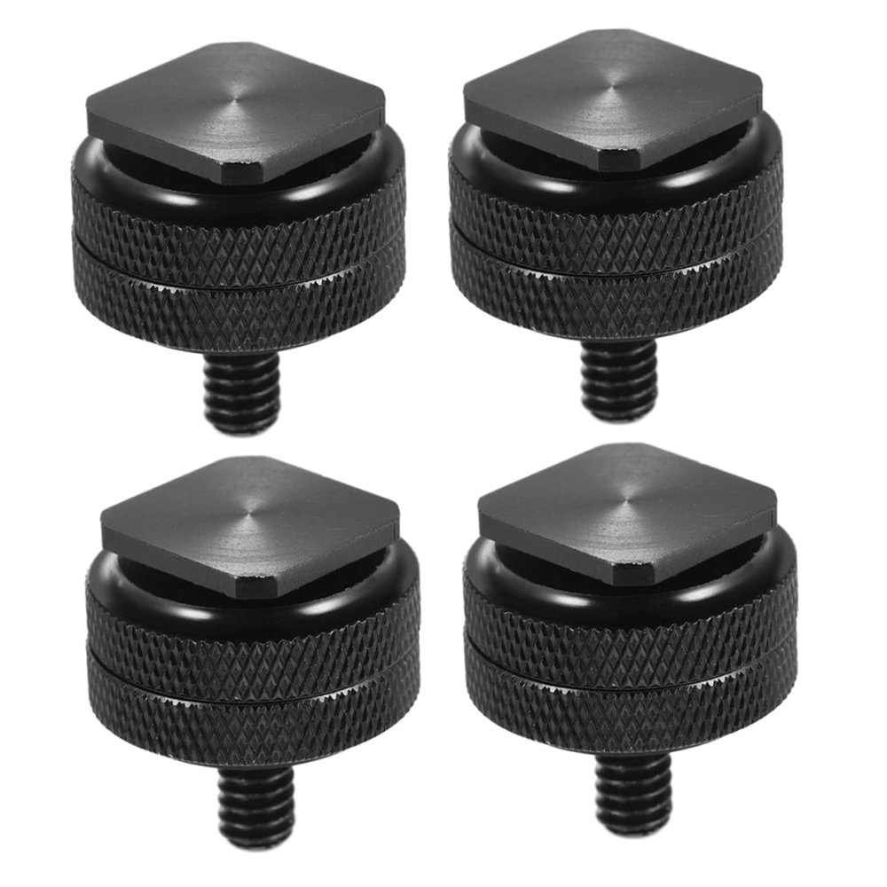 NUOBESTY 4 PCS Double Screw Tripod Adapter for Camera Hot Shoe Mount Flash Shoe Mount Accessory for LED Light Microphone Monitor DSLR Camcorder