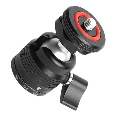 Operitacx Rotating Ball Head Hot Shoe Adapter Mount for Tripod Accessories Phone Holder Clip Compatible with Camera Fill Light Black