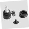 Operitacx Rotating Ball Head Hot Shoe Adapter Mount for Tripod Accessories Phone Holder Clip Compatible with Camera Fill Light Black view 4