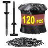 120 PCS Cable Tie Buckle for Car, Nylon Universal Zip Ties, New T Nylon Automotive Cable Clips for Car Fender, Engine Cover, Mudguard Fastener, Automotive Replacement Screw Fixing. view 1