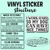 (3Pcs) I Work Hard So My Dog Can Have Nice Things Sticker Funny Motivational Sayings Decals Decorate Books Laptop Phone Water Bottles Kindles Tumbler Waterproof Vinyl Stickers 3 x 2,1" Inch view 3