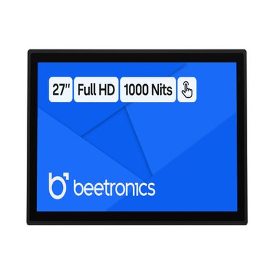 Beetronics 27 Inch High Brightness Touchscreen Monitor | Full HD 1080p | IP66 Waterproof & Dustproof | Industrial Sunlight Readable Outdoor Display for PC, Mac, Linux | 27HB9M/U1