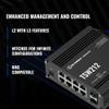Teltonika TSW212 Industrial Managed Ethernet Switch - 8 Port Gigabit Switch with 2 SFP Ports - L2 with L3 Features Network Switch - Support PROFINET & Other Protocol - Custom OS, RMS Compatible view 3