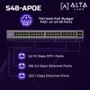Alta Labs S48APOE | 48-Port Full PoE+ Managed Switch | 740W Power Budget | 32 1GbE PoE+ Ports | 16 2.5GbE PoE+ Ports | 4 10Gb SFP+ Uplinks | Cloud & Bluetooth Management| Rackmount | Fan Cooled view 3