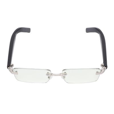 Wisoqu Glasses Frameless Anti Blue Smart Glasses, Music Call Translation Glasses with Real Time Multilingual Translation for Travel, Work