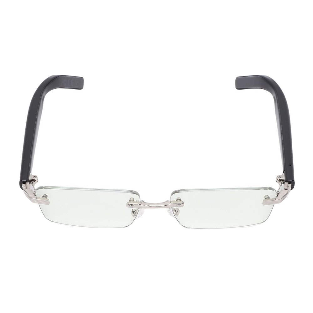 Wisoqu Glasses Frameless Anti Blue Smart Glasses, Music Call Translation Glasses with Real Time Multilingual Translation for Travel, Work