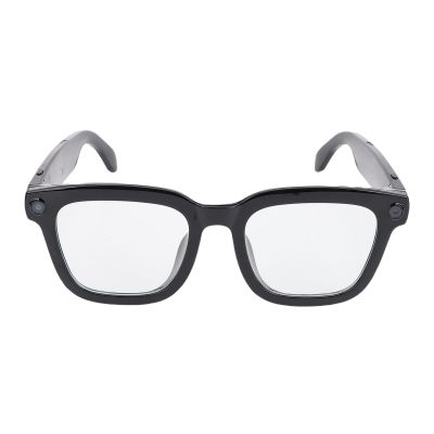 Wisoqu AI Smart Glasses, 1080P HD Camera V5.3 Blue Light Blocking Translator Glasses for Business Travel Working, Built in Mic & Speakers