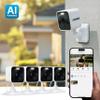Defender GO 2K AI Powered WiFi Indoor/Outdoor Home, Business, Pet, Baby Security Camera, AI Detection, Dual Band, Spotlight/Siren, Color Night Vision, 2-Way Talk, Works with ClearVu App, 4 Pack view 2