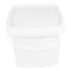 1l White PP Water Bucket with Lid and Handle for Gardening view 1