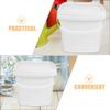 1l White PP Water Bucket with Lid and Handle for Gardening view 3