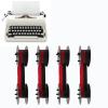 ASHATA 4PCS EL 1197PIII Calculator Ribbon, Twin Spool Typewriter Ribbon for EL1197PIII EL2196BL MP21DX MP1DX MP25DV MP27D 120R DR 210R GR24BR 11216 11210 BR80C Printers, Red&Black view 4