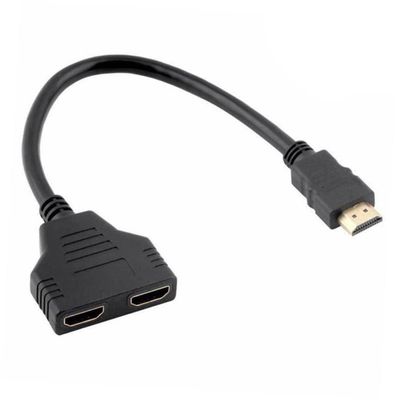 VILLCASE Video Splitter Cable Male to Dual Female Adapter for Dual Monitor LCD LED Tv Distributes One Input to Two Outputs with Loss High Resolution Video Transmission for Use