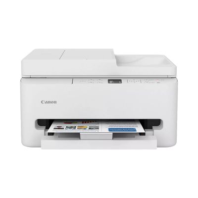 Canon PIXMA TR7120 Wireless Color Inkjet Printer, Duplex Printing, White Home Printer with Copier/Scanner, Auto Document Feeder, Compact Design, Intuitive Control Panel