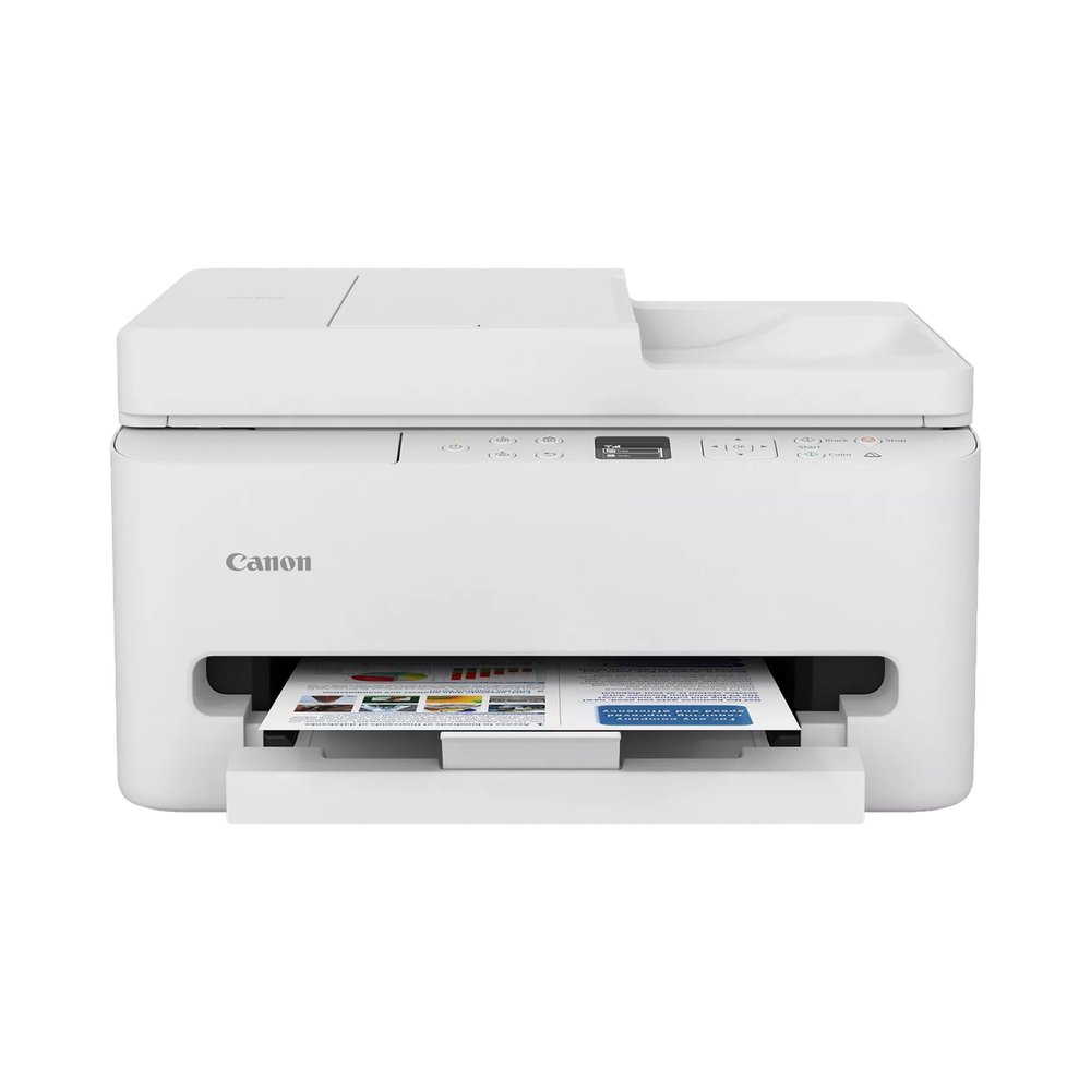 Canon PIXMA TR7120 Wireless Color Inkjet Printer, Duplex Printing, White Home Printer with Copier/Scanner, Auto Document Feeder, Compact Design, Intuitive Control Panel