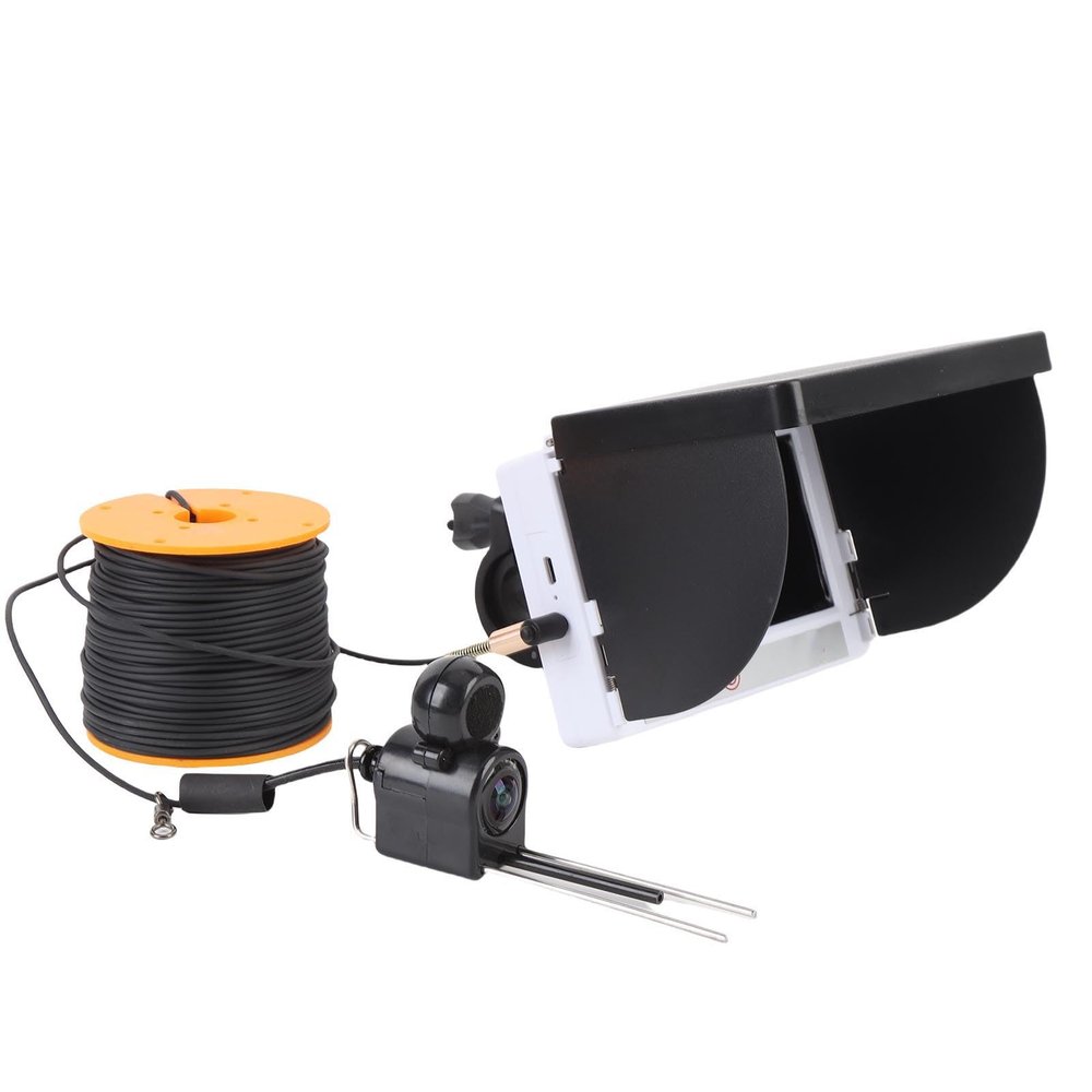 GOWENIC Underwater Fishing Camera, 195 Ultra Wide Angle 1080P 4.3 Inch Water Proof Camera Underwater Fish Cam with 50m Cable for Ice Lake Boat Kayak Fishing