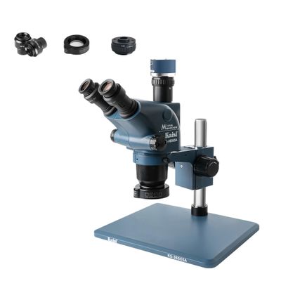 Kaisi 36565A 6.5-65 Zoom Trinocular Microscope 4K HD Large Base Microscope Phone Repair PCB SMD BGA Soldering Microscope Tools(36565A-0.5ctv-Lens)