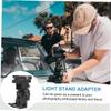 DIYEAH Flash Light Stand Adapter with Adjustable Umbrella Swivel Holder Compatible for Photography Flashes and Reflector Umbrellas Lightweight Bracket for Studio and Outdoor Use view 4