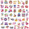 100PCS Cartoon Kirby Stickers for Kids,Vinyl Waterproof Decal for Water Bottle Laptop Toy Sticker for DIY Decorate Bumper Phone Hard Hat Kids Teens Gifts (Kirb) view 4