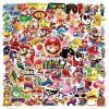 100PCS Mario Stickers for Kids,Vinyl Waterproof Princess Decal for Water Bottle Laptop Toy Sticker for DIY Decorate Bumper Phone Hard Hat Kids Teens Gifts (Mari) view 2