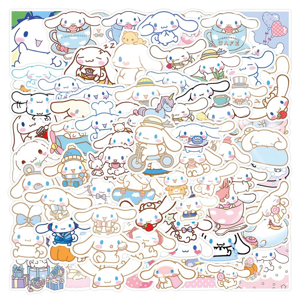 120PCS Cinnamoroll Stickers for Kids,Vinyl Waterproof Decal for Water Bottle Laptop Toy Sticker for DIY Decorate Bumper Phone Hard Hat Kids Teens Gifts (Cinnamorol)