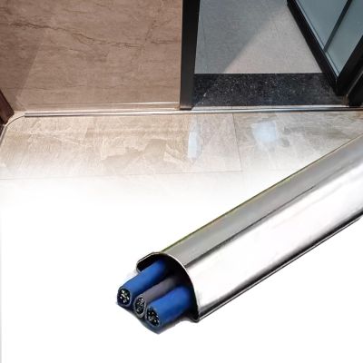 3 4 5 6 Ft Long Metal Cable Raceway Floor Cord Protector Cover, Sturdy Wire Hider for Tv On Wall Self Adhesive, Wide 1" 1-2/5'' 1-3/5'' 2" 2-2/5" Management Kit(5cm/2",1.2m/3.9ft)