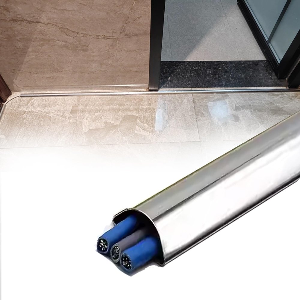 3 4 5 6 Ft Long Metal Cable Raceway Floor Cord Protector Cover, Sturdy Wire Hider for Tv On Wall Self Adhesive, Wide 1" 1-2/5'' 1-3/5'' 2" 2-2/5" Management Kit(5cm/2",1.2m/3.9ft)