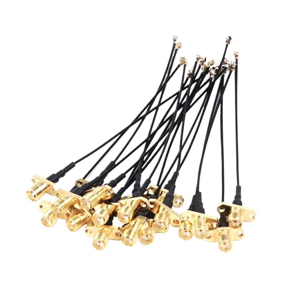 1PC u.FL MHF1 to RP-SMA Female 2 Panel Mount RF113 Pigtail Extension Cable(10CM)