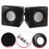 UKCOCO USB Powered Mini Desktop Speaker with Built in Subwoofer Compact Small Wired Audio Speakers for Computer Laptop Compatible with Smartphones and Tablets Portable Abs Multimedia view 2