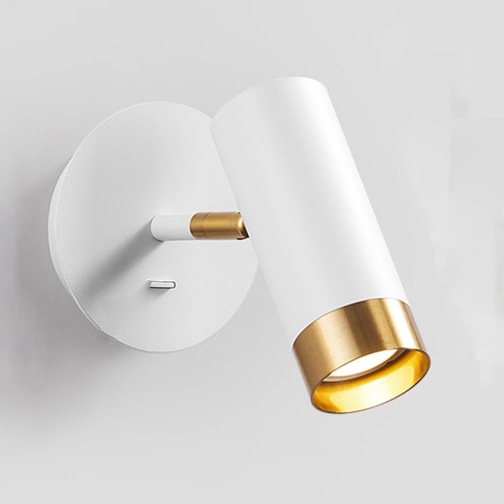 Led Wall Lamp for Reading, Bedside 5W Wall Mounted Reading Light, 350 Rotatable Headboard Spotlight, Bedroom Study Room Ligting Fixture - 3000K Warm Light