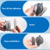 2 Sets Power Strip Holders, Suction Cup Punch Free Socket Holder, Detachable & Reusable Under Desk & Wall Mount Stand for Set-top Box, Router, Remote Control, Cable Management view 3