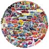 100PCS Disney Cartoon Movie Cars Stickers for Kids,Vinyl Waterproof Princess Decal for Water Bottle Laptop Toy Sticker for DIY Decorate Bumper Phone Hard Hat Kids Teens Gifts (CAR) view 1
