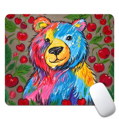 Bear (55) Square Mouse pad, Waterproof, Anti Slip Rubber Base, Computer Mouse pad