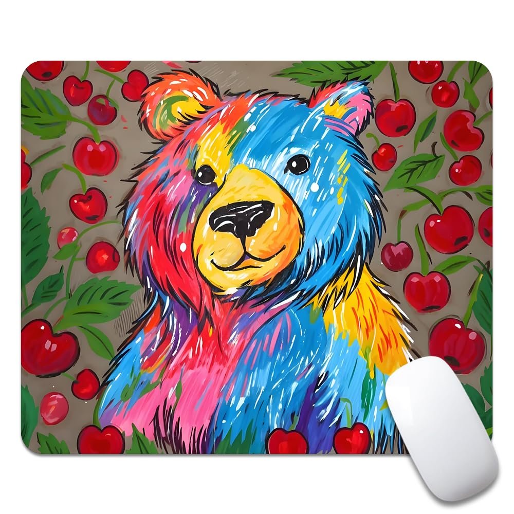 Bear (55) Square Mouse pad, Waterproof, Anti Slip Rubber Base, Computer Mouse pad
