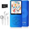 MP3 Player, Music Player with 16GB Micro SD Card, Build-in Speaker/Photo/Video Play/FM Radio/Voice Recorder/E-Book Reader, Supports up to 128GB (Dark Blue) view 1
