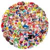 100pcs Cartoon Super Mario BROS. Stickers for Kids, Vinyl Waterproof Mario Decal for Water Bottle Laptop Toy Sticker for DIY Decorate Bumper Phone Hard Hat Kids Teens Gifts (Mar100) view 1