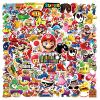 100pcs Cartoon Super Mario BROS. Stickers for Kids, Vinyl Waterproof Mario Decal for Water Bottle Laptop Toy Sticker for DIY Decorate Bumper Phone Hard Hat Kids Teens Gifts (Mar100) view 2