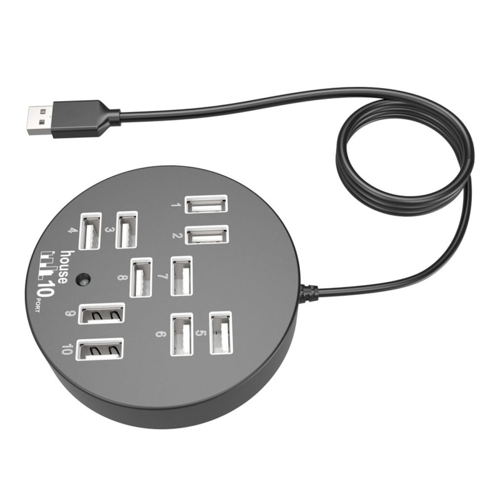 Healifty USB Port USB Hub Extension Multi Port Splitter for Stable Data Transfer Compact Design for Business Trips Compatible with Hard Drives and Mobile Devices