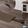 Floor Cord Cover, Cable Protector, 0.63W x 0.31H inches, Wire Cover for Extension Cords, Floor Cable Covers Prevent Cable Trips (Brown, 50-3 Feet) view 4