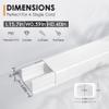 Delamu 236in Cord Hider, One-Wire Cord Covers for Wires on Wall, Easy-to-Install Cable Hiders for Mounted Tv, Cable Management Kit, Cable Raceways, W0.59 H0.4in, White view 2