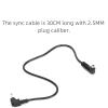 2Pcs 2.5mm Plug to Male Flash PC Sync Cord Cable for Studio Photography view 3