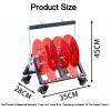 Wire Spool Rack,Thickened Steel Pipe 2/3/4/5-unit (with Wheels) Pay-off Stand,Cable Reel Holder and Dispenser(Style 1) view 2