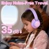 Candy Bila Active Noise Cancelling Headphones for Kids,60H Play Time,Bluetooth 6.0, Comfortable Fit, USB C Charging, Kids Bluetooth Headphones for iPad Tablet Airplane, Gradient Pink view 2